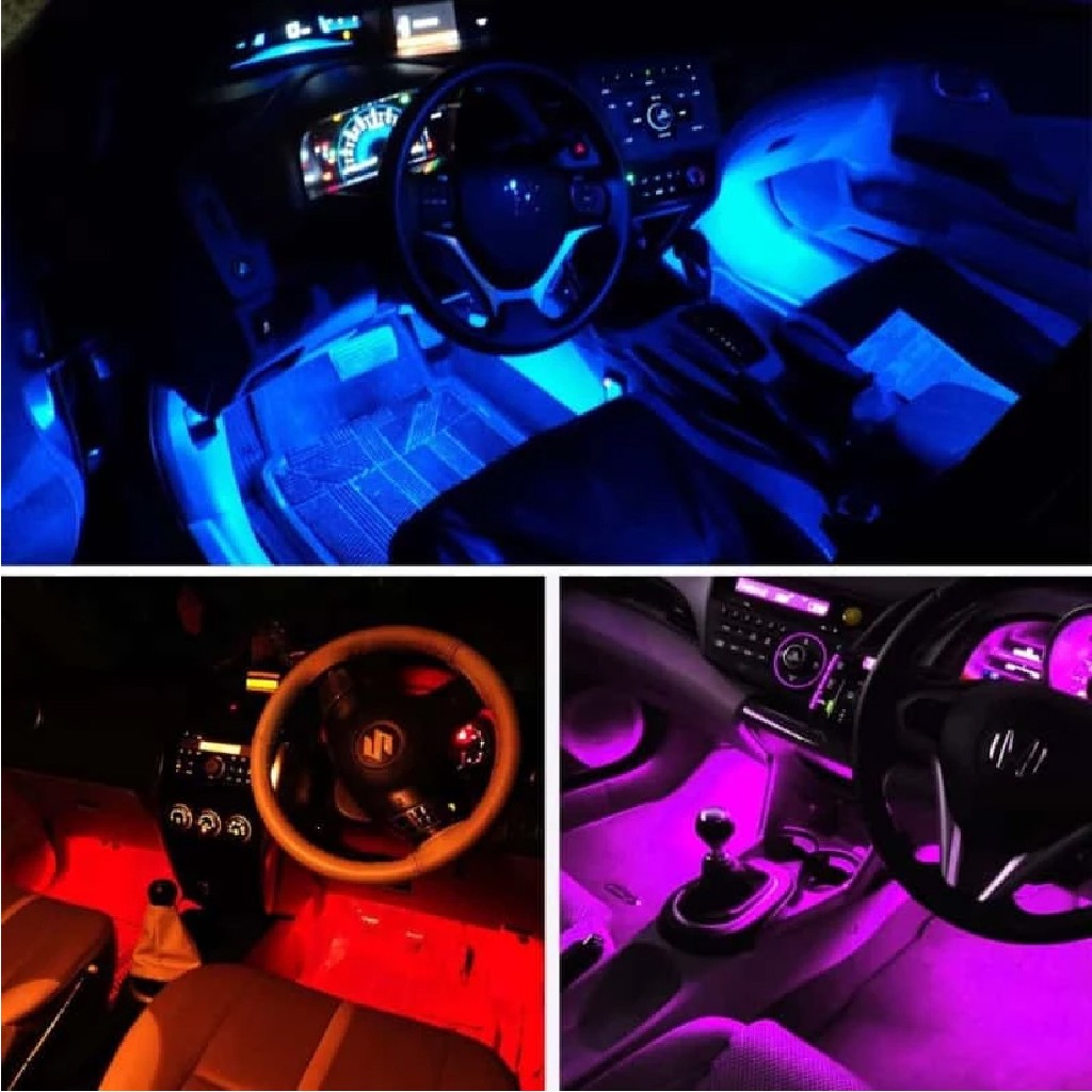 Car Atmosphere Light Multi-color Kit Decoration Lamp with Wireless Remote  Control - Letshop.dz