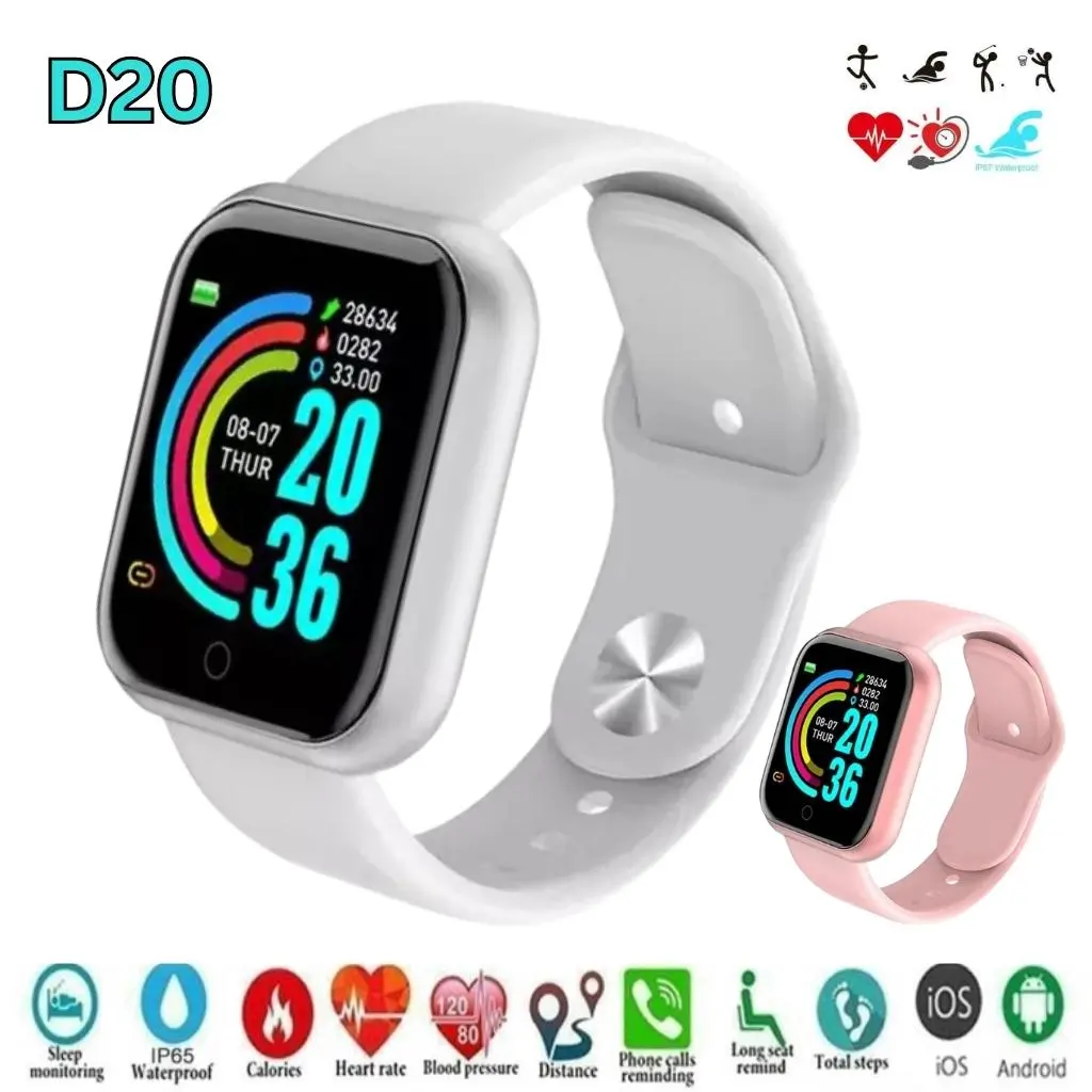 Smart Watch D20 pour Android et IOS numérique moniteur d'activité physique  podomètre - Letshop.dz