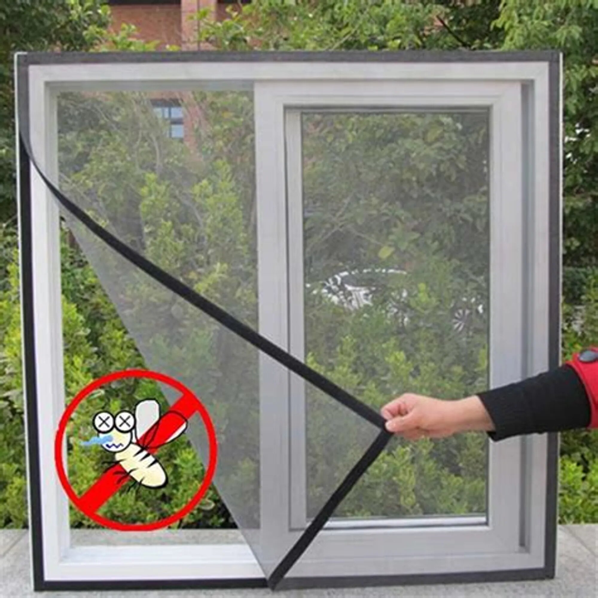 Moustiquaires Pour Fenêtre Avec Fixation- Anti Moustique , Insectes,  Mouches, 1.4 × 1.2 M - Letshop.dz