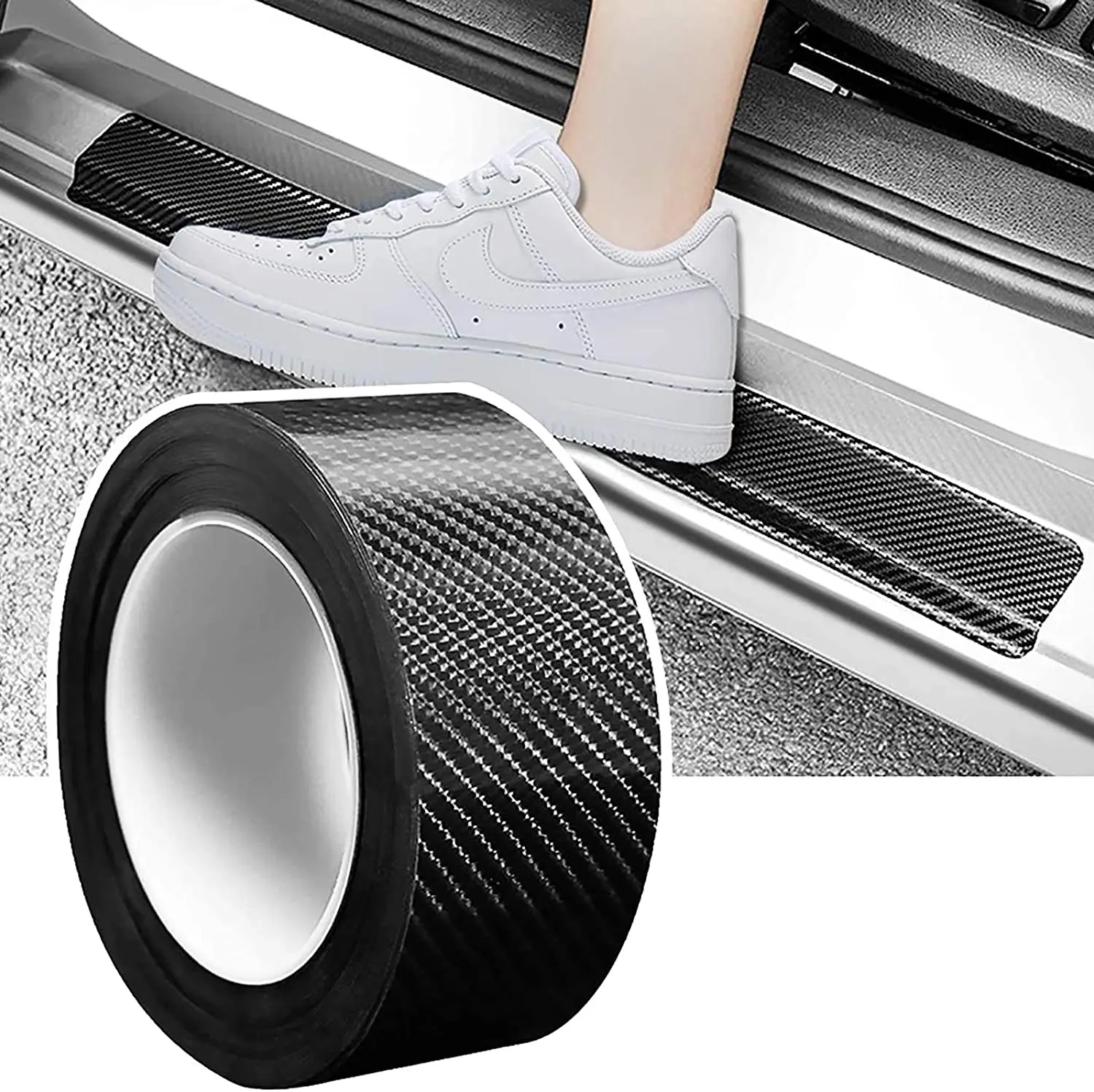 FOSHIO – supports magnétiques en vinyle pour emballage de voiture, 4/8  pièces, en Fiber de carbone, teinte de fenêtre, Film décoratif, autocollant,  accessoires de fixation - AliExpress
