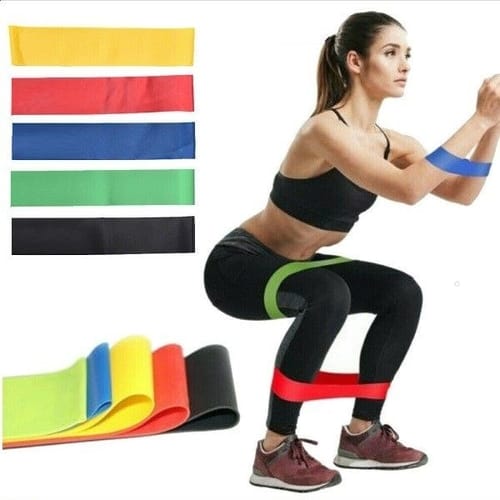 Bande 5Pcs de résistance élastique extensible pour l'entraînement physique  à la maison, le Yoga