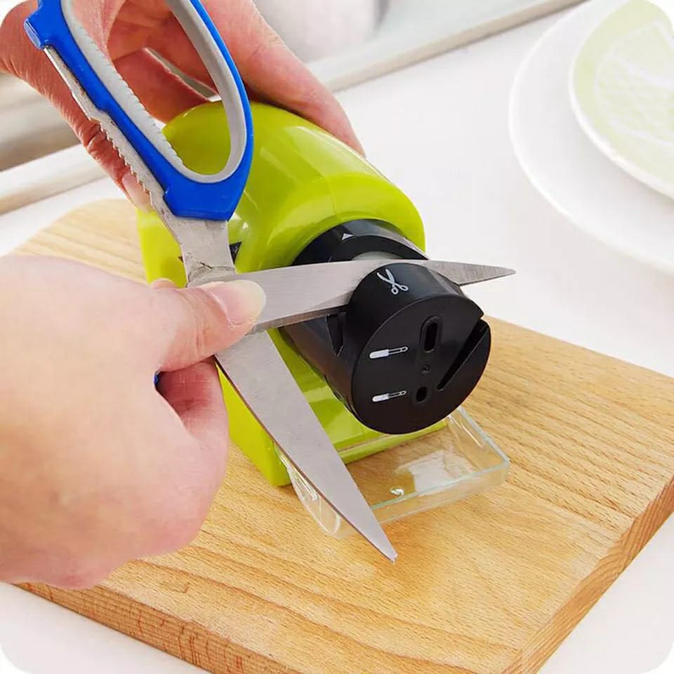 Aiguiseur de couteau électrique, aiguiseur de couteau de cuisine, base  antidérapante appliquer sur les couteaux et les ciseaux Tournevis