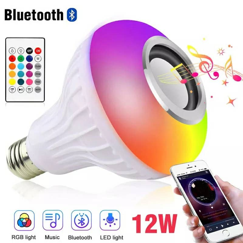 Sans Marque Lampe LED Musique 12W - Bluetooth - Haut parleur à