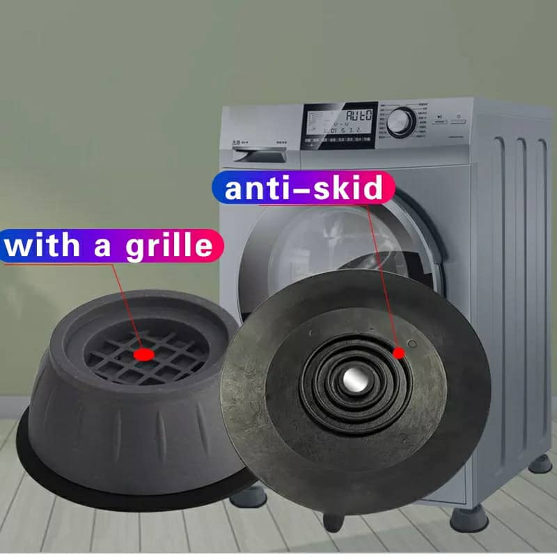 Coussin de pied de machine à laver domestique 4 pièces