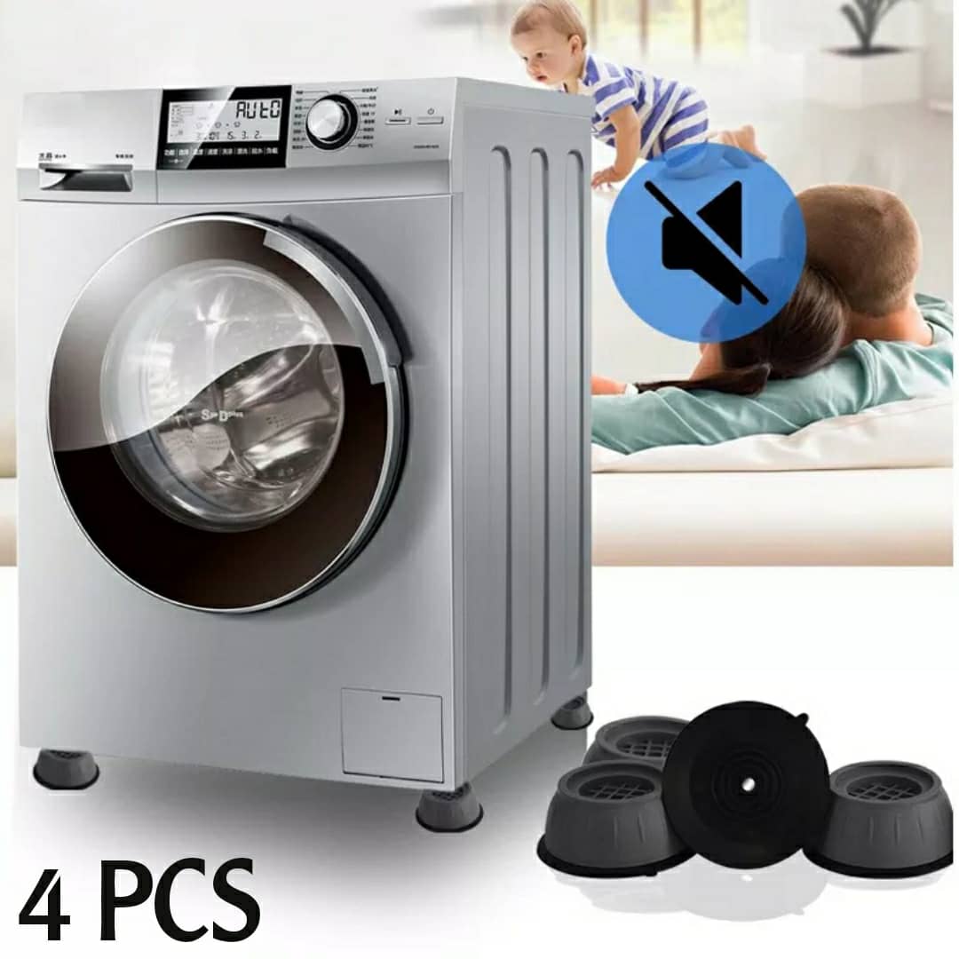 Coussin carré Anti-Vibration, Machine à laver, antichoc, multifonctionnel, tapis  Anti-Vibration, antidérapant, support pour réfrigérateur, 4 pièces