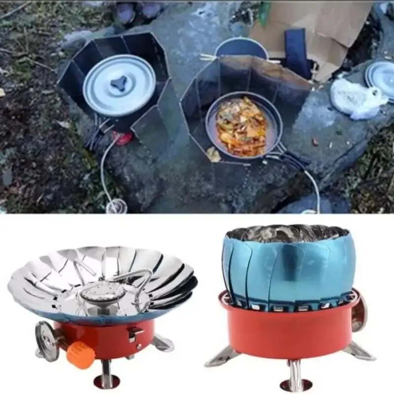Tente extérieure en acier inoxydable Camping Stove Cooking Grill Détachable  Poêle à bois Portable pour cuisiner Voyage Barbecue Patio