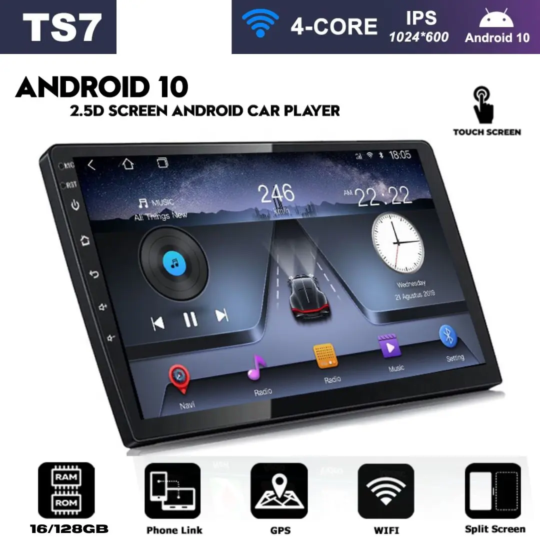 Autoradio TS7-7 - Android Auto - Mirrorlink - Noir