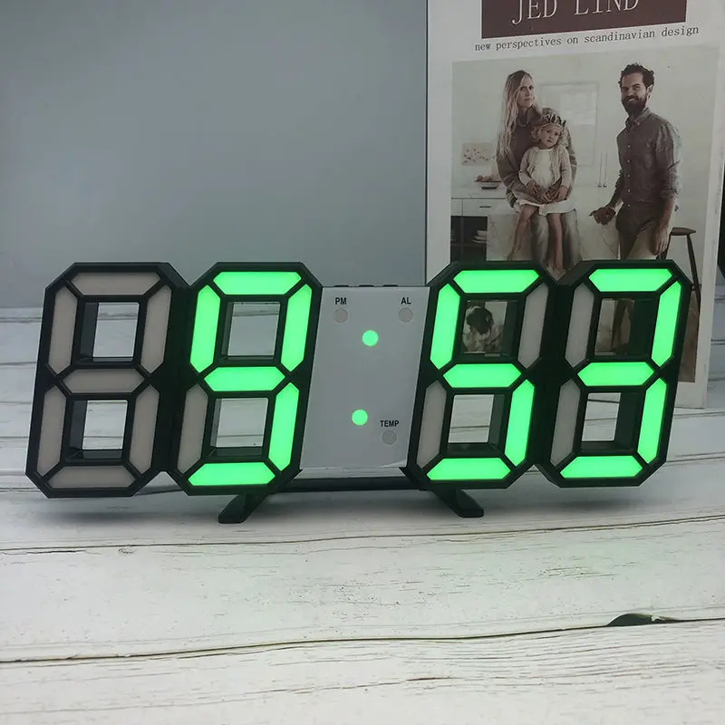Horloge Murale numérique LED 3D - Letshop.dz