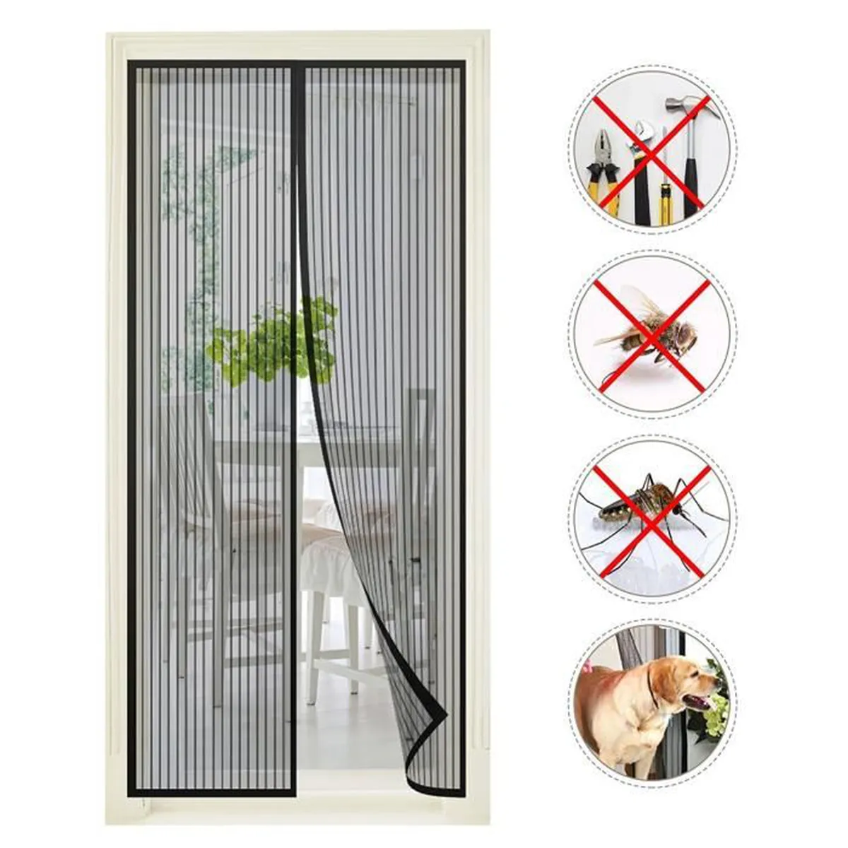 Moustiquaires Pour Fenêtre Avec Fixation- Anti Moustique , Insectes,  Mouches, 1.4 × 1.2 M - Letshop.dz