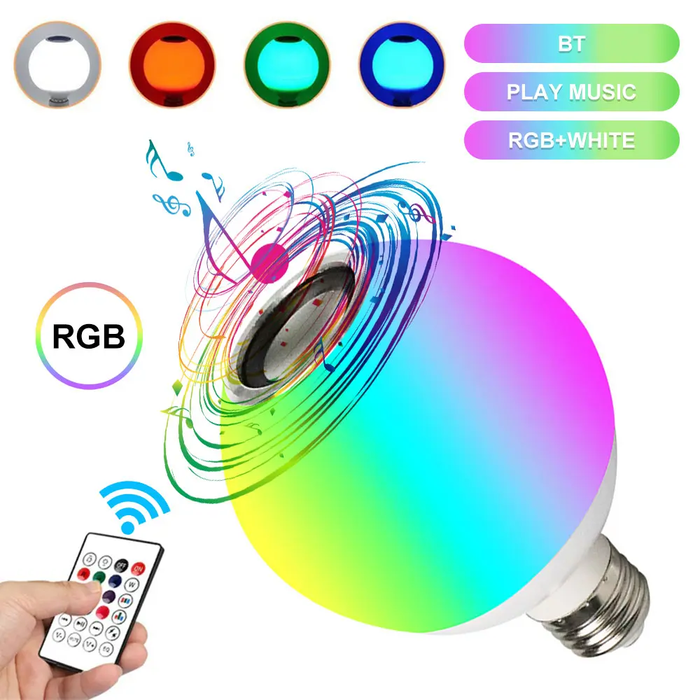 Ampoule LED intelligente E27 RGB Bluetooth sans fil avec