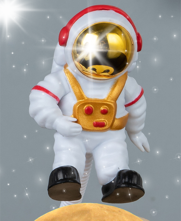 Astronaute 3d stéréo surround figurine rgb led lampe de nuit lévitation  magnétique sans fil Bluetooth haut-parleur flottant de soutien Tf Card