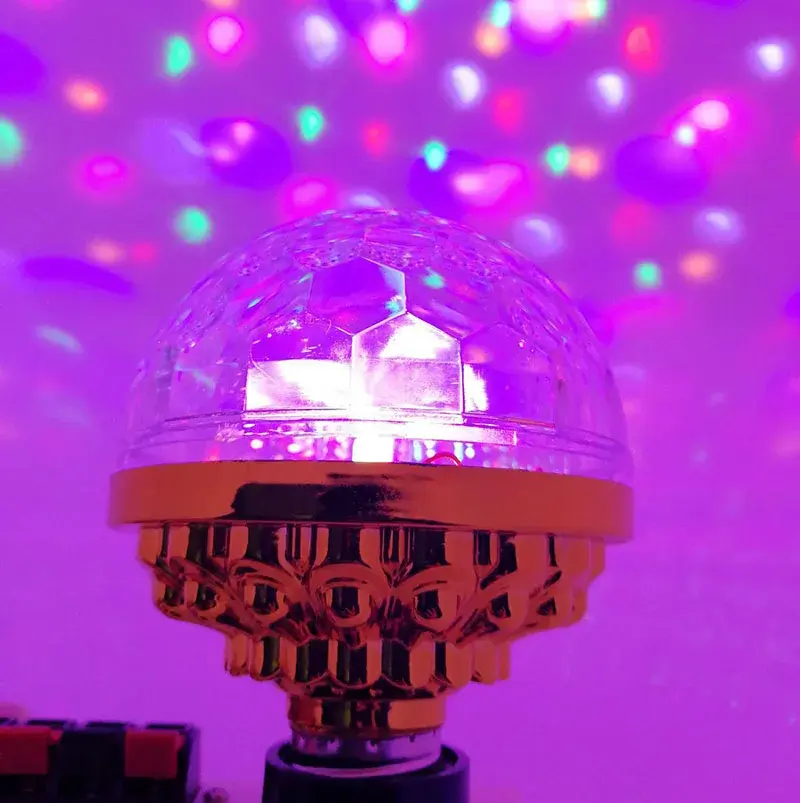 Boule tournante 12cm eclairage couleur multicolore bxl-ball10 jeu de  lumiere disco colorball