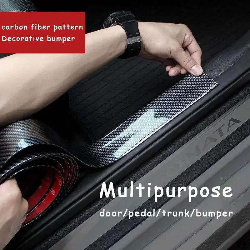 Bande de protection imperméable en Fiber de carbone anti-rayures pour porte  de voiture 2.5 M/ 5cm - Letshop.dz