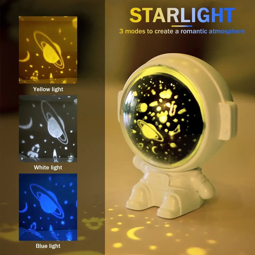 Projecteur d'astronaute ciel étoilé galaxie étoiles, lampe LED pour  décoration de chambre à coucher, veilleuses décoratives cadeaux - AliExpress